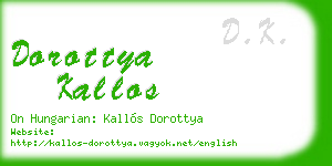 dorottya kallos business card