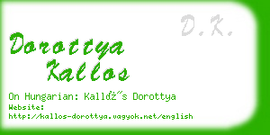 dorottya kallos business card